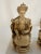 Vintage Asian Emperor and Empress Hand-Carved Resin Statues. Statues. 5.5"T x 3" dia.