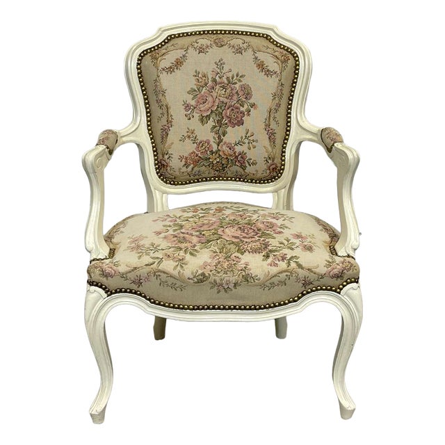 Louis XV Style Cabriolet Armchair, 1970s For Sale