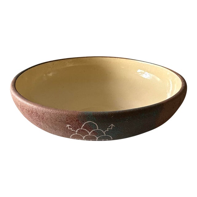 Vintage Southwestern Art Pottery Large Bowl For Sale