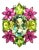 Bochic “Orient” Vintage Diamond, Peridot, Tourmaline & Topaz Ring 18K & Silver For Sale