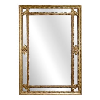 Large Mid-Century Louis XVI Style Mirror with Parcloses, 1950s For Sale