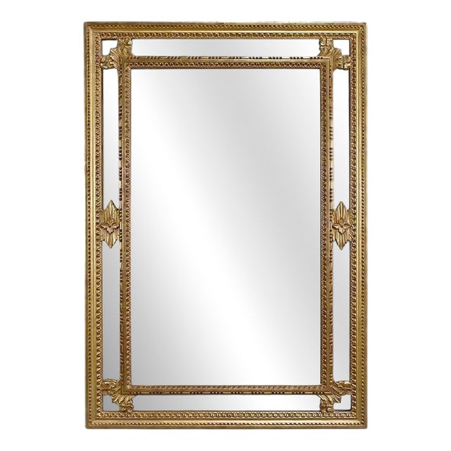 Large Mid-Century Louis XVI Style Mirror with Parcloses, 1950s For Sale
