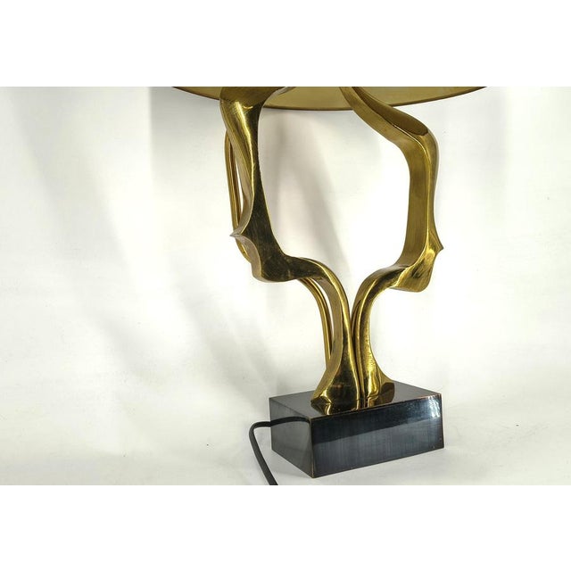 Bronze Table Lamp attributed to Willy Daro, 1970s For Sale - Image 11 of 14