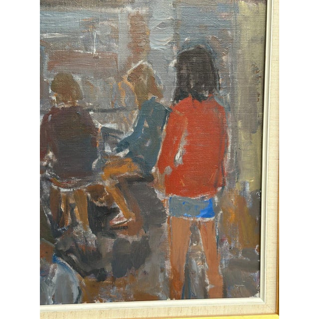 Svän Grandin, Gathering, 1960s, Oil on Canvas, Framed For Sale - Image 11 of 18