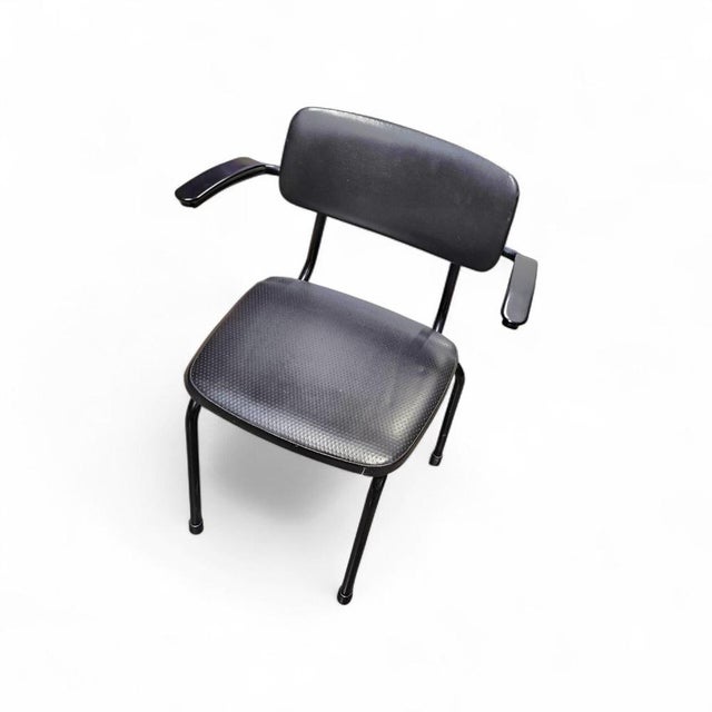 Black Dining Chairs by Ahrend De Cirkel, 1960s, Set of 3 For Sale - Image 8 of 16