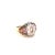 Contemporary 4.83 Carat Pink Morganite Multicolor Sapphire Yellow Gold Cocktail Ring, Size 5.5 For Sale - Image 3 of 7