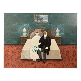 Jan Balet, Mariage, Oil on Canvas & Cardboard, Framed For Sale