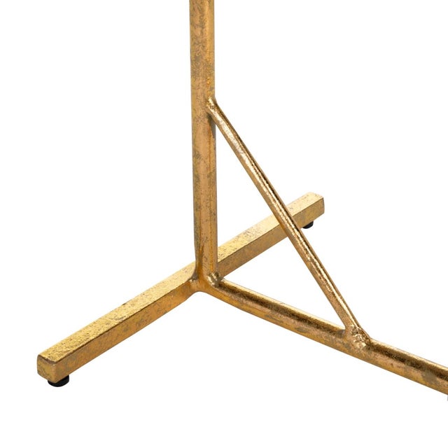 Early 21st Century Sionne Round C Table in Hunter Green / Gold For Sale - Image 5 of 8
