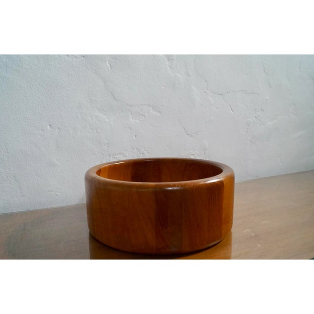 Richard Nissen 1960’s Danish Modern Sculpted Teak Richard Nissen Bowl For Sale - Image 4 of 11