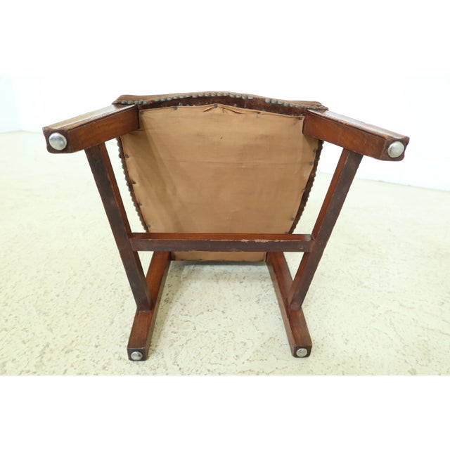 Antique Vintage High Needlepoint Seat Childs Chair For Sale - Image 11 of 12