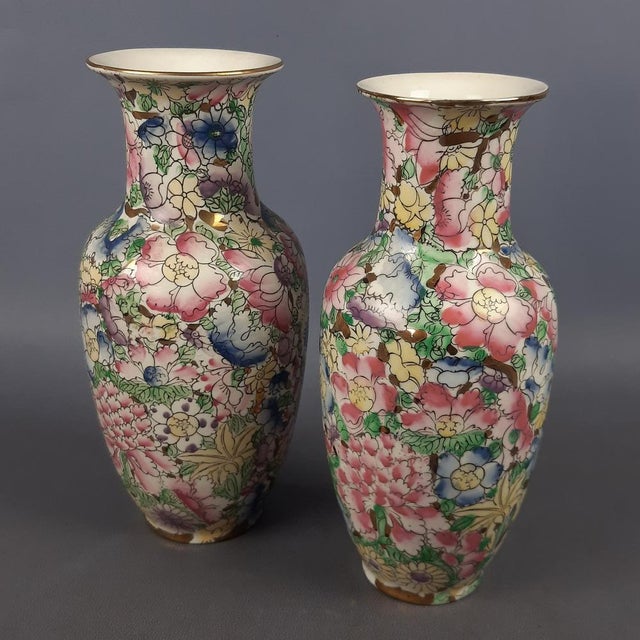Chinese Ceramic Vases, 1940s, Set of 2 For Sale - Image 3 of 16