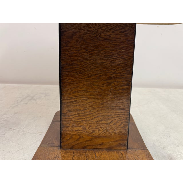 Art Deco Two-Tier Console Table in Oak, 1930s For Sale - Image 9 of 16