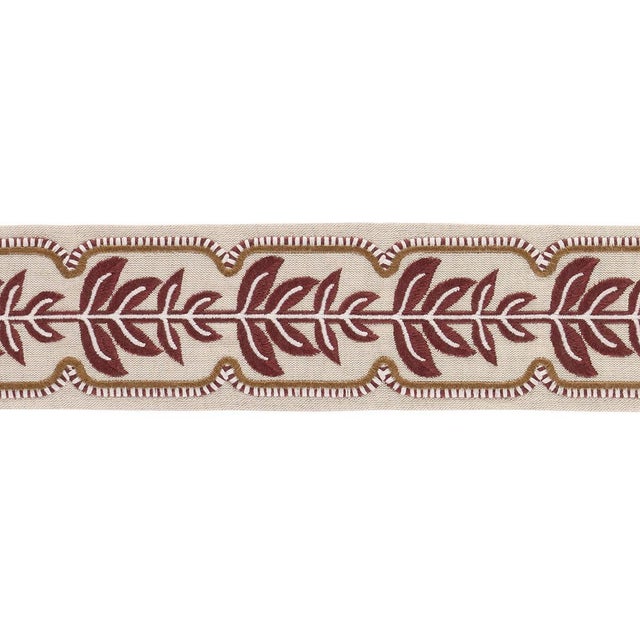 Sample - Schumacher High Line Tape Trim In Merlot For Sale