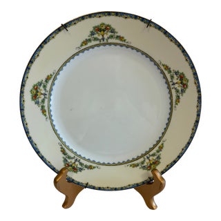 Vintage Noritake Avril Floral Dinner Plate With Plate Wall Hanger For Sale