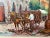 Realism Quality Vintage Original Miralles Oil on Canvas Figural Cityscape Painting Horse For Sale - Image 3 of 12