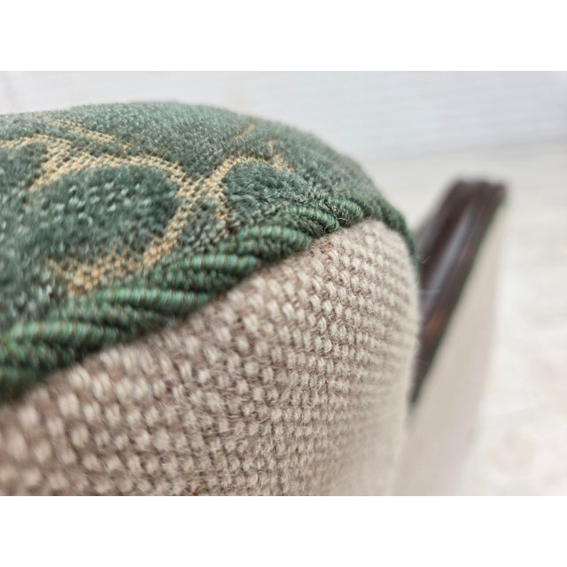 Green Danish Relax Chair in Furniture Wool and Oak Wood, 1960s For Sale - Image 8 of 18