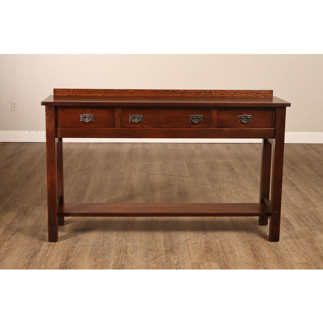 Stickley Mission Collection Oak Console Table Server For Sale - Image 14 of 18