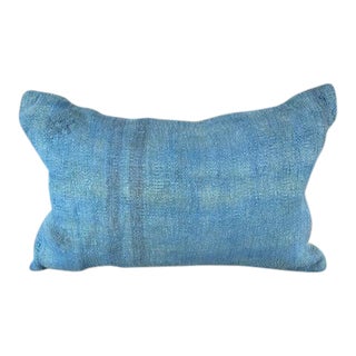 16 x 24 Hemp Pillow Turkish Cushion Natural Blue Pillow Cushion Cover For Sale