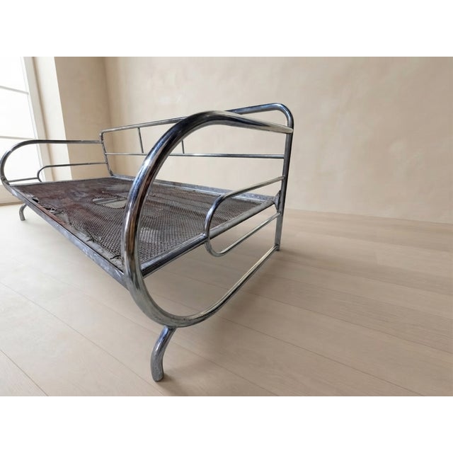 Vintage Chrome Tubular Steel Daybed Frame, Czechoslovakia, 1970 For Sale - Image 4 of 13