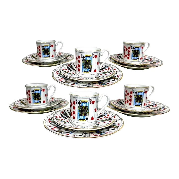 1980s Elizabethan Staffordshire Fine Bone China Playing Cards