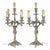 Louis XV Style Silver Plated Bronze Candelabra, 19th Century, Set of 2 For Sale