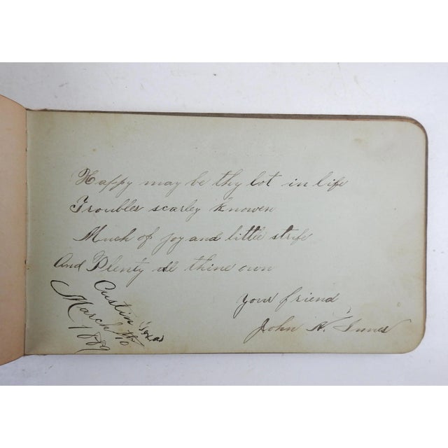 Illustration Late 19th Century Kate Greenaway Style Illustrated Autograph Book Album For Sale - Image 3 of 11