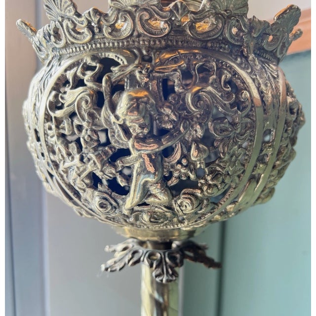 Antique Bradley Hubbard Ornate Electrified Floor Lamp For Sale In Lexington, KY - Image 6 of 17