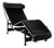 Bauhaus LC 4 Chaise Lounge in Black Leather by Le Corbusier for Cassina For Sale