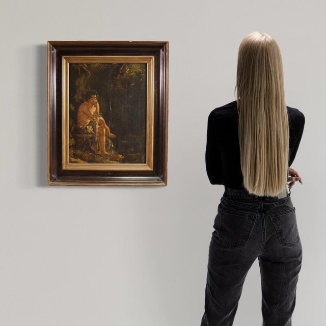 Late 18th Century French Artist, St. John the Baptist, 1780, Oil on Panel, Framed For Sale - Image 5 of 16