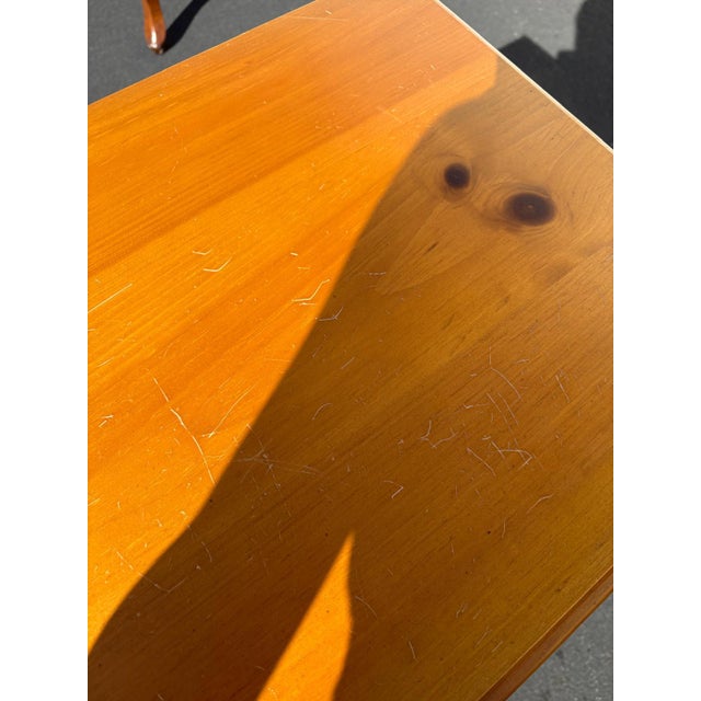 1970s Knotty Pine Console Table For Sale - Image 4 of 9