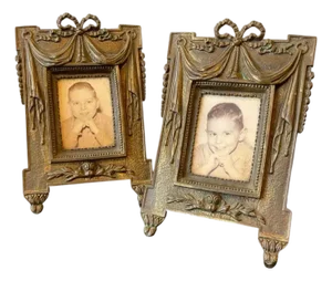 1940s Bronze French Classical Frames - a Pair