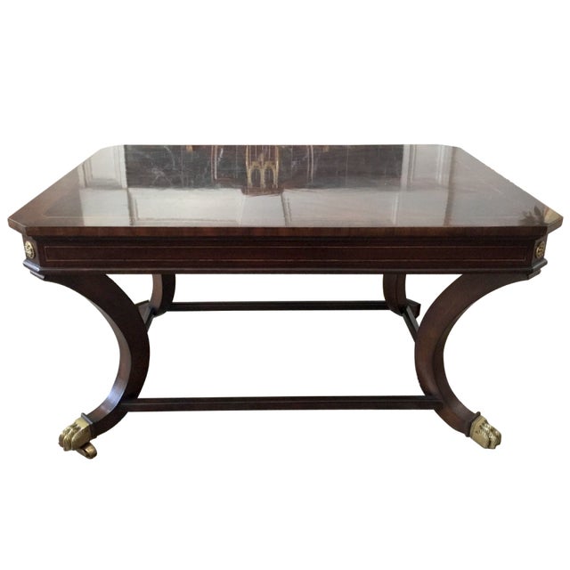 Wood Regency Mahogany Coffee Table For Sale - Image 7 of 7