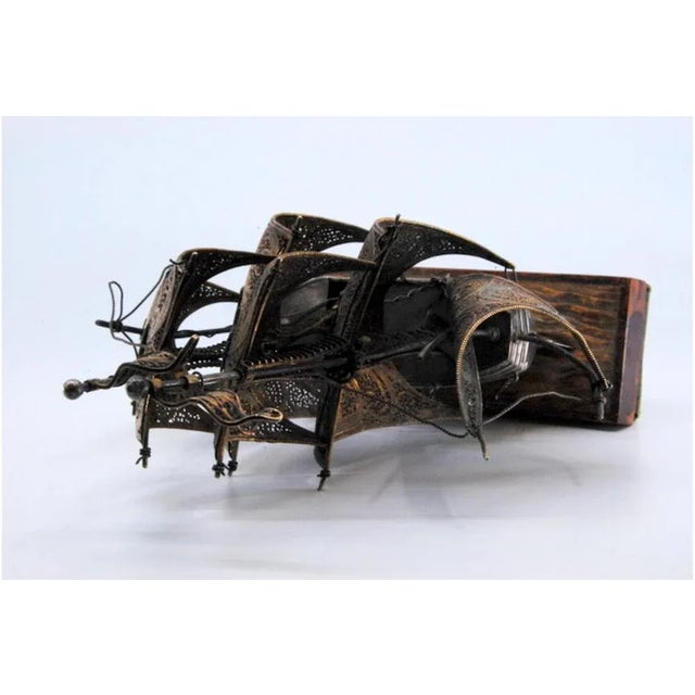 Silver Filigree Galleon with Five Sails For Sale - Image 9 of 11