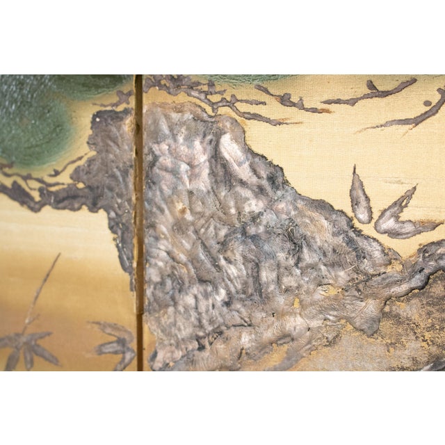 "Big Pine Tree", 1970s Shōwa Era Japanese Maki-E Byobu Screen For Sale - Image 13 of 18