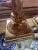 Metal Pair of Mid 20th Century Brass and Marble With Cut Crystal Open Globe Torchiere Buffet Lamps For Sale - Image 7 of 12