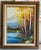 Beautiful, vibrant, impressionist oil painting on canvas of an autumn landscape. In original vintage wood frame. Painting...