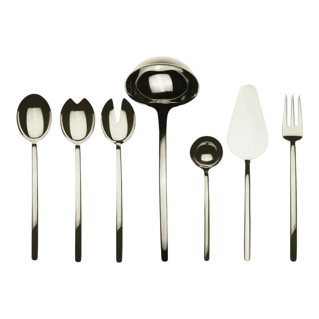 Mepra Due 7-Piece Full Serving Set, Champagne For Sale