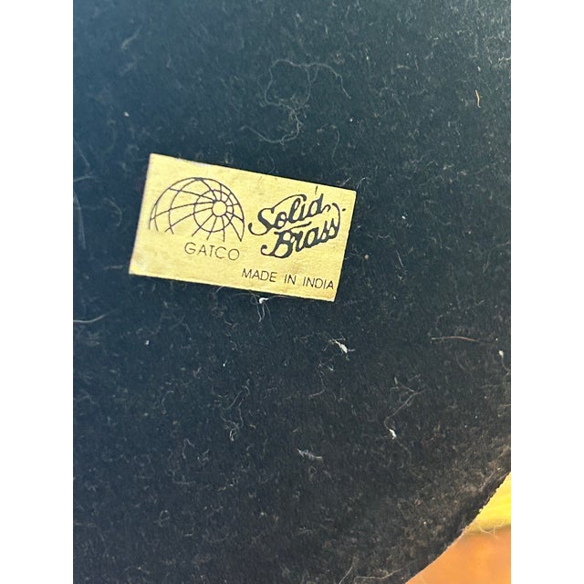 Vintage Bronze Finish Brass Candleholders With Etched Glass Globes - A Pair For Sale - Image 12 of 12