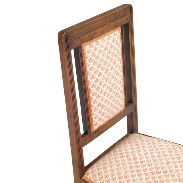 Art Nouveau Walnut Chairs, 1920s, Set of 4 For Sale - Image 3 of 12