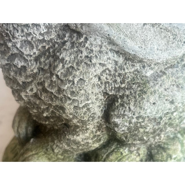 Vintage Bunny Garden Statue With Moss For Sale - Image 11 of 12