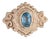 Vintage 1.60ct Blue Topaz Slide Charm Bracelet 14k Yellow Gold DJW For Sale