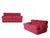 Crimson Alcantara Two-Seater Sofas by Piero Ranzani for Elam, 1960s, Set of 2 For Sale - Image 15 of 15