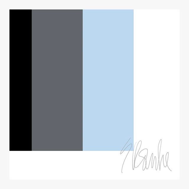 Not Yet Made - Made To Order Blue Composition Fine Art Print 45" X 55" by Liz Roache For Sale - Image 5 of 5