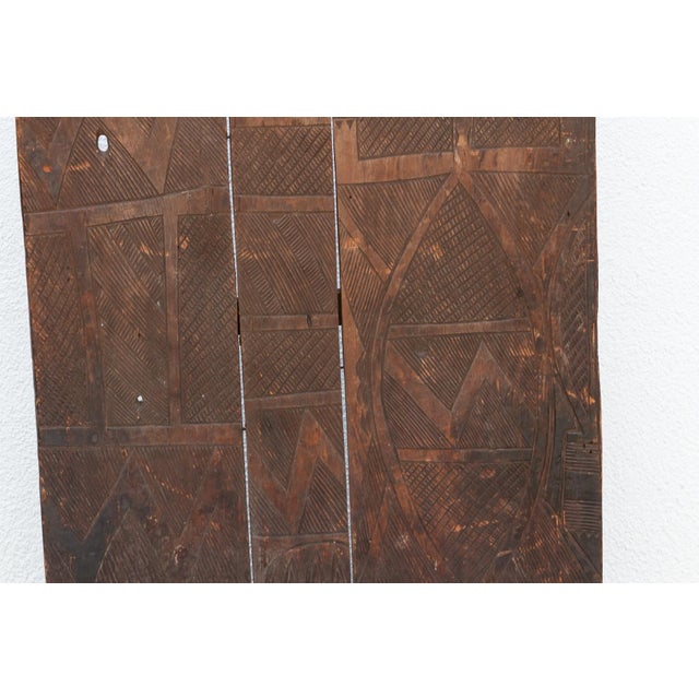 Mid 20th Century Finely Engraved Antique Nupe Door For Sale - Image 5 of 9