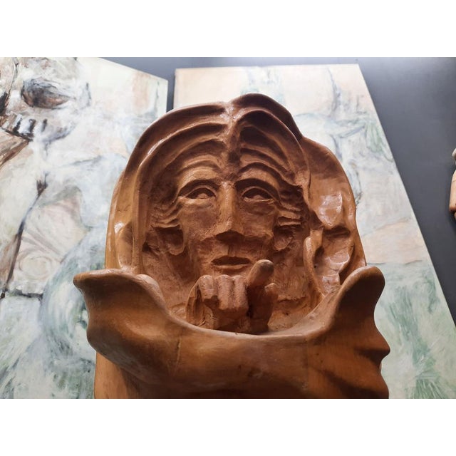 Anthroposophical Basswood Sculpture in the Dornach Style, 1940s For Sale - Image 10 of 12
