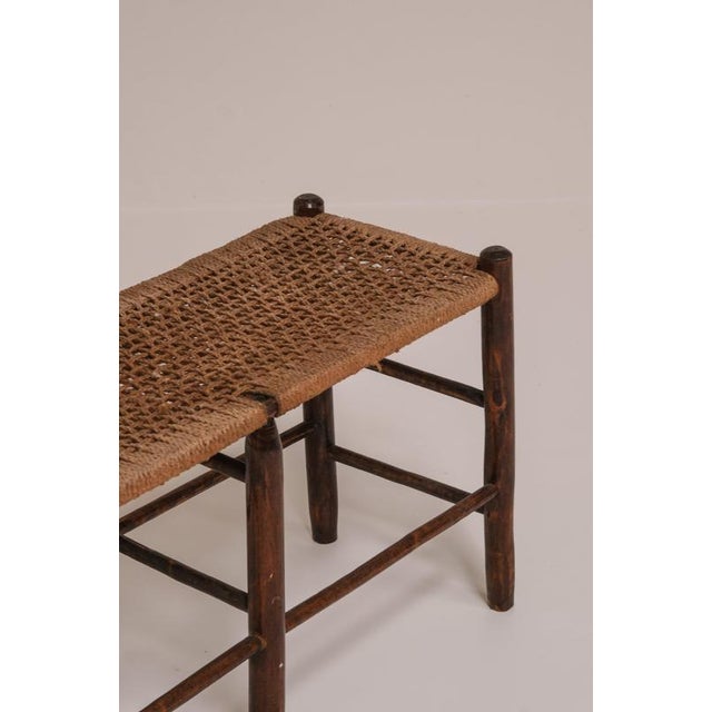 French Woven Cord Bench, France, 1950 For Sale - Image 6 of 9