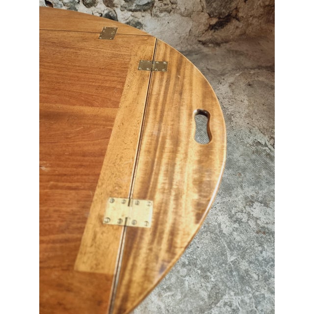 Vintage Nautical Butlers Tray Coffee Table in Mahogany and Walnut, 1960s For Sale - Image 12 of 14