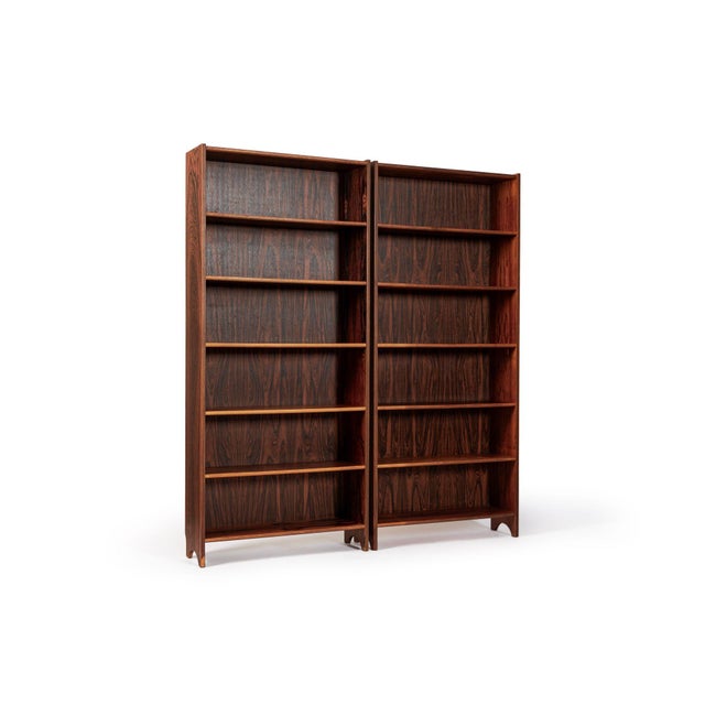 Mid-Century Modern Set of 3 Mid Century Scandinavian Modern Rosewood Bookcases For Sale - Image 3 of 18