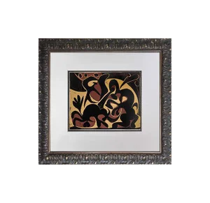 Pablo Picasso Linogravure Ltd Ed. "Pique (Noir Et Beige)” 1959 +Custom Framing