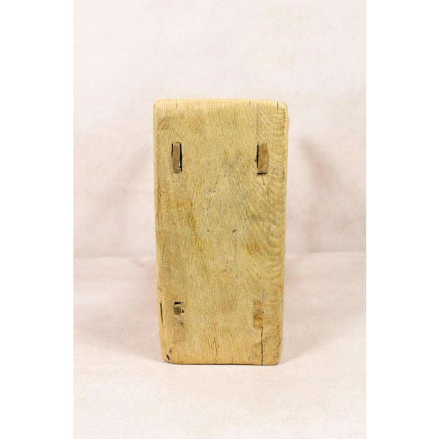 Rustic Vintage Rustic Stool in Elm For Sale - Image 3 of 5